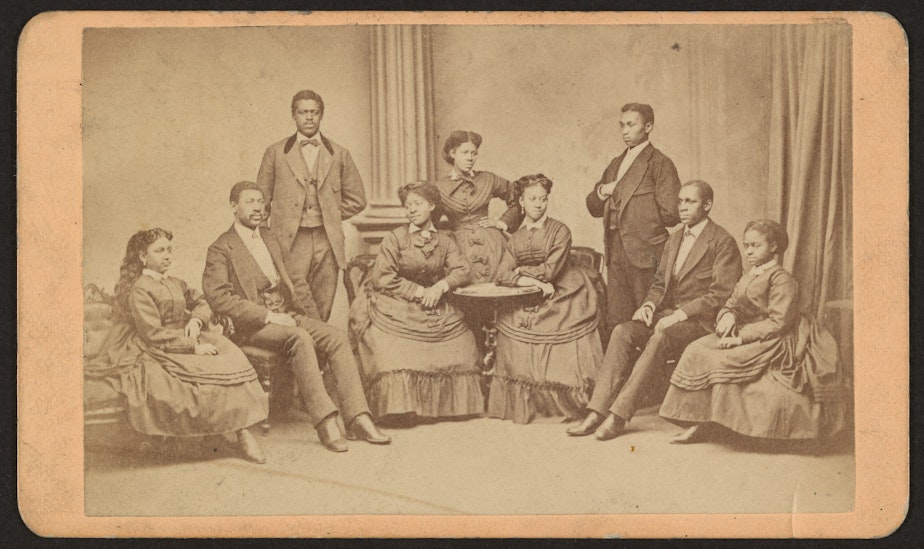 caption: The Fisk Jubilee Singers c. 1870s