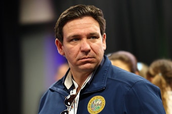 caption: Florida Gov. Ron DeSantis