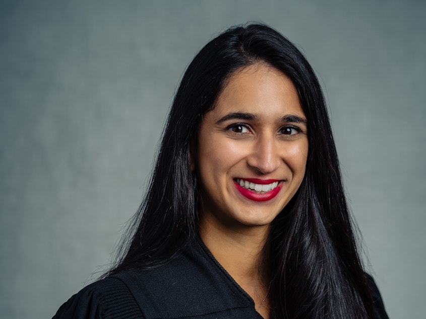 caption: Seattle Municipal Court Judge Pooja Vaddadi was elected to the bench in 2022. 