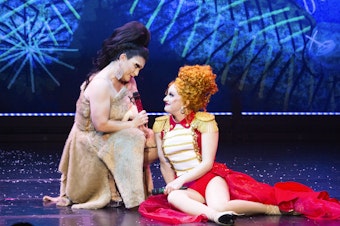 caption: Jinkx Monsoon and Ben DeLaCreme are back in Seattle performing their holiday show.