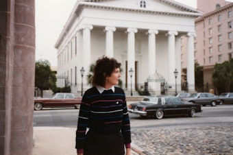 caption: Patricia Grayhall in Boston, 1983