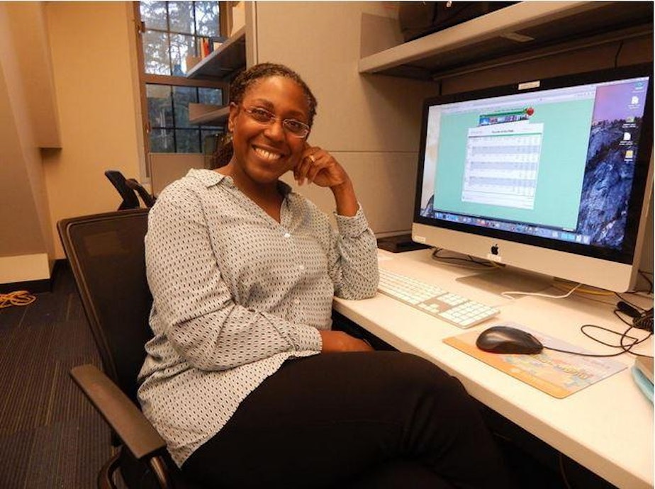 caption: Professor Alicia Wassink heads the sociolinguistics laboratory at the University Of Washington. Her team has identified several unique traits of Pacific Northwest English.