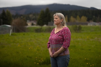 caption: Vicki Lowe, executive director of the American Indian Health Commission for Washington state and a member of the Sequim City Council is portrayed on Tuesday, April 25, 2023, in Sequim. 