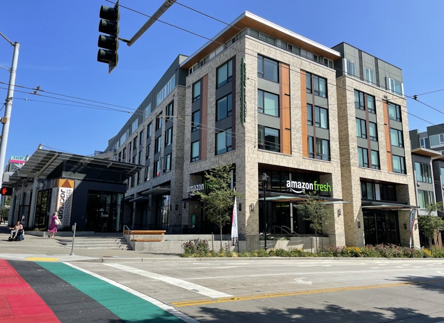 caption: Amazon Fresh at 23rd and Jackson in Seattle.