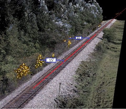 Railroad LiDAR data from Rizing.