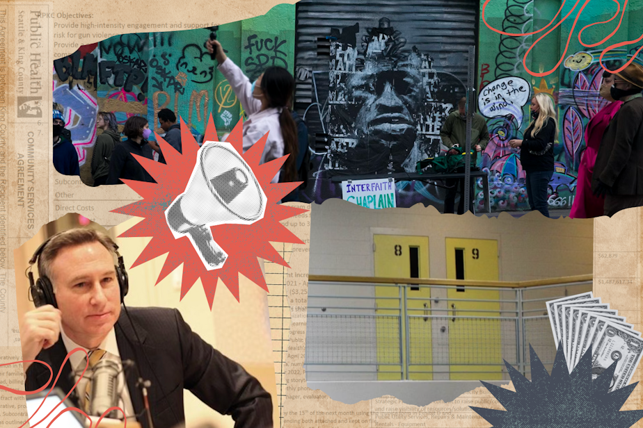 caption: King County Executive Dow Constantine, corner left in this collage, heralded a new initiative to overhaul juvenile justice in the county. Now King County Council has voted to increase transparency and oversight of the program. 