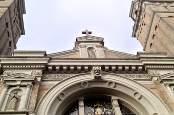 caption: The main cathedral for the Seattle Archdiocese is the St. James Cathedral.  