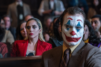 caption: "Joker: Folie à Deux" opened in theaters Oct. 4, 2024, starring Joaquin Phoenix as the title character, and Lady Gaga as the infamous Harley Quinn. 