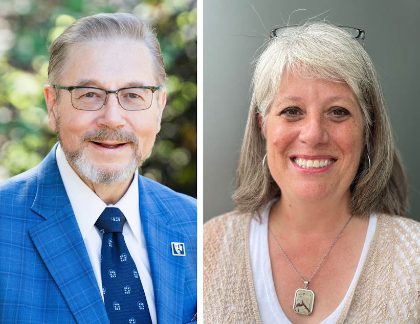 caption: John Arthur Wilson, King County Assessor, and Claudia Balducci, King County Councilmember.