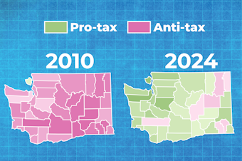 caption: Collage of voter preferences on taxing the wealthy, 2010 compared to 2024. 