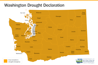 caption: The Washington State Department of Ecology declared a drought emergency for the entire state on April 16, 2024, excluding the Seattle, Tacoma, and Everett areas.  