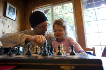 caption: Bob Ferguson with his daughter Katie circa 2011.