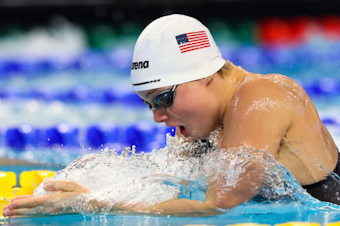 caption: Piper Enge, is the first female high schooler to break the "one minuet barrier" in the 100 meter breaststroke. She's will compete at the Olympic trials for a chance to swim at the 2024 Paris Olympics. 