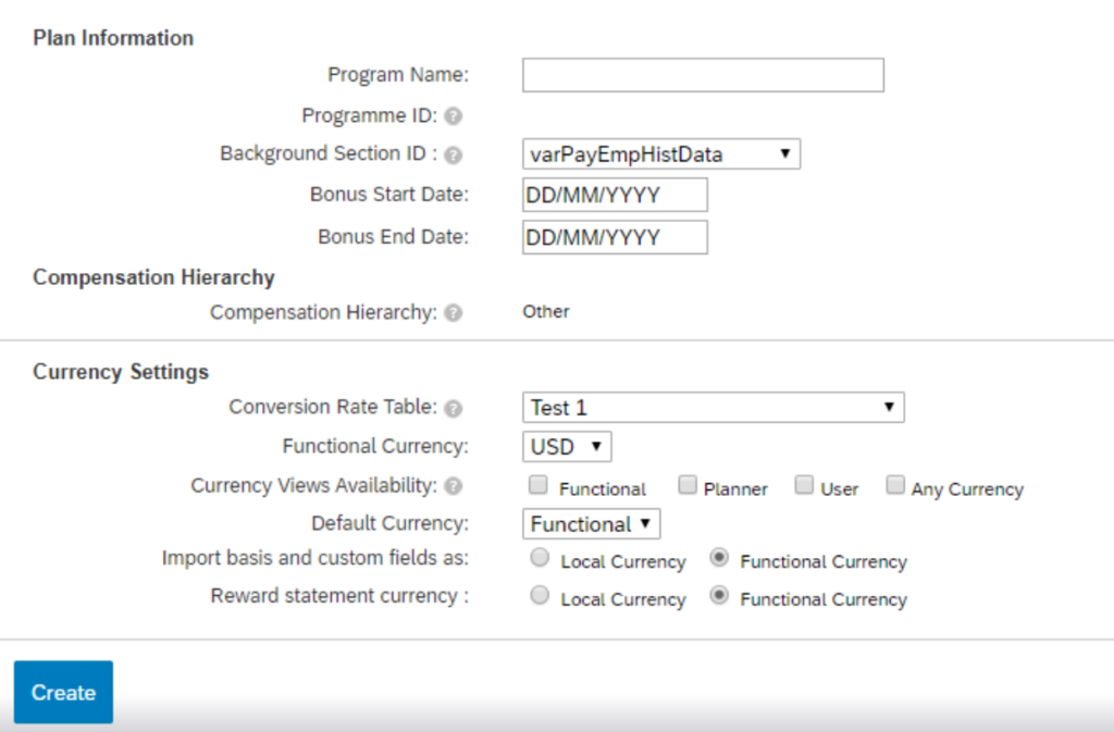 H1 2020 Compensation variable pay successfactors